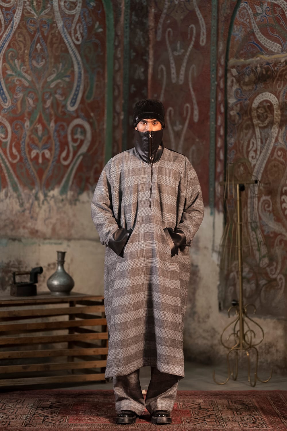 Black and White Check Pheran Pants