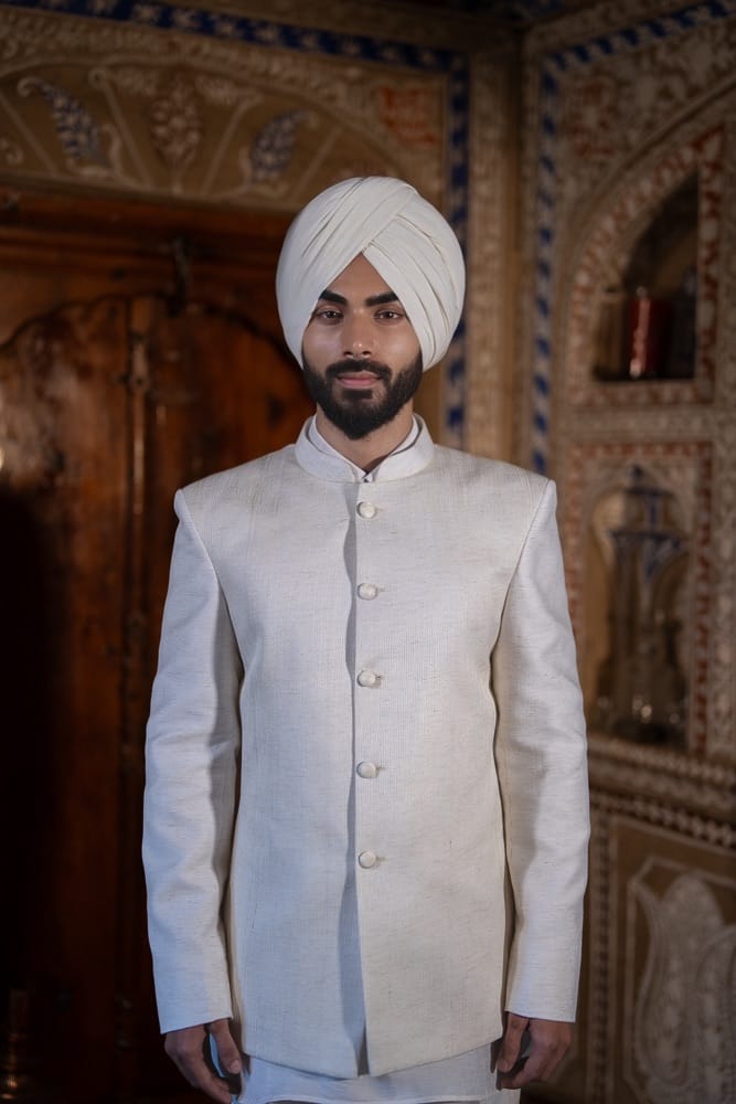 Ivory Bandhgala kurta Pant