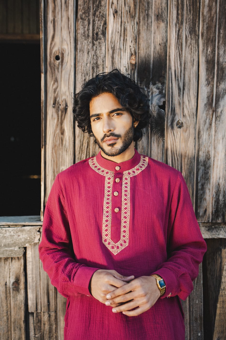 Maroon Tilla Embroiderd Kurta Salwar