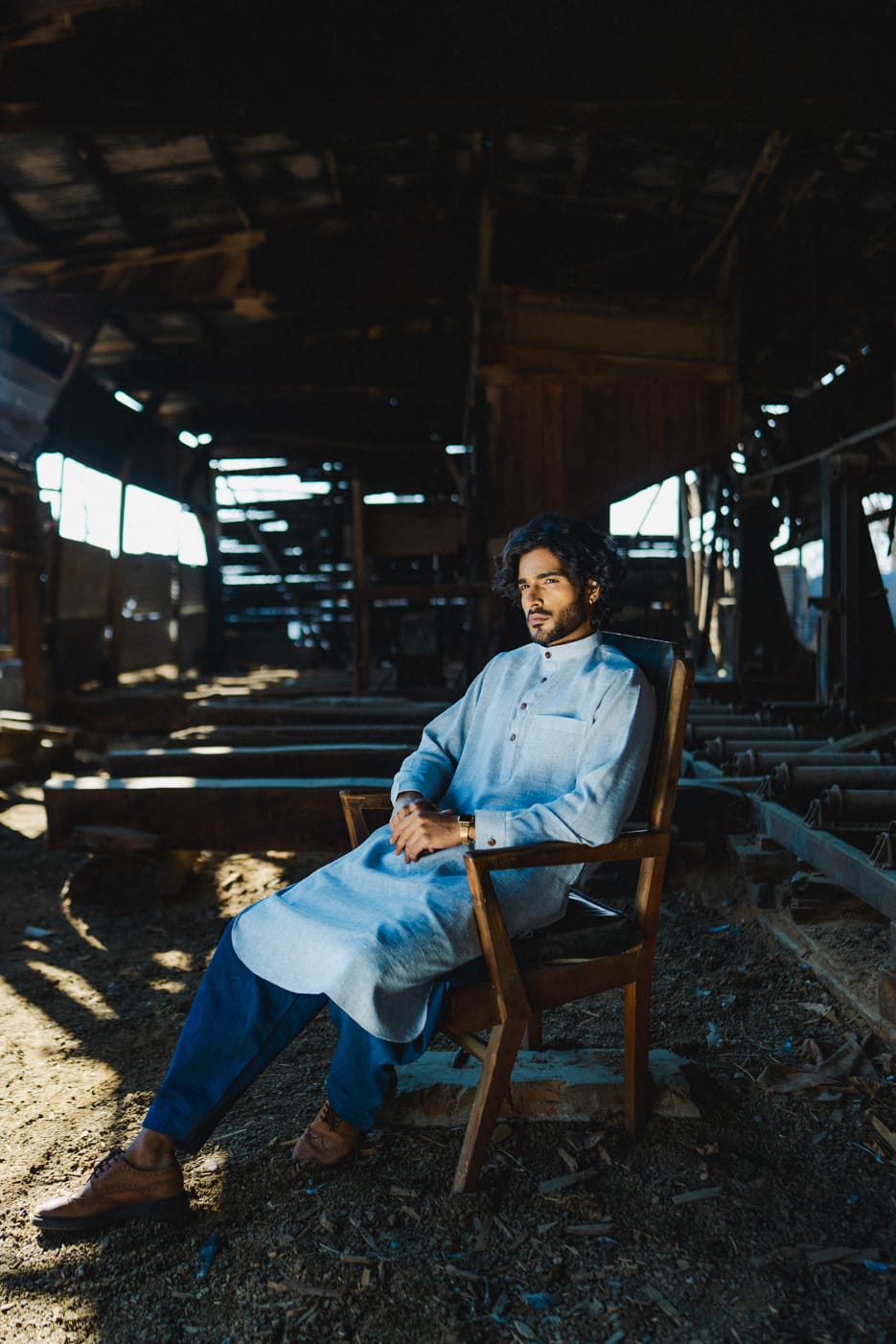 Blue Plain Kurta Salwar