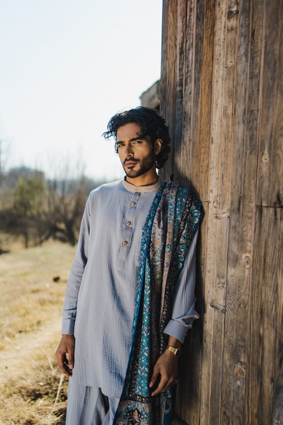 Grey Trim Kurta Salwar
