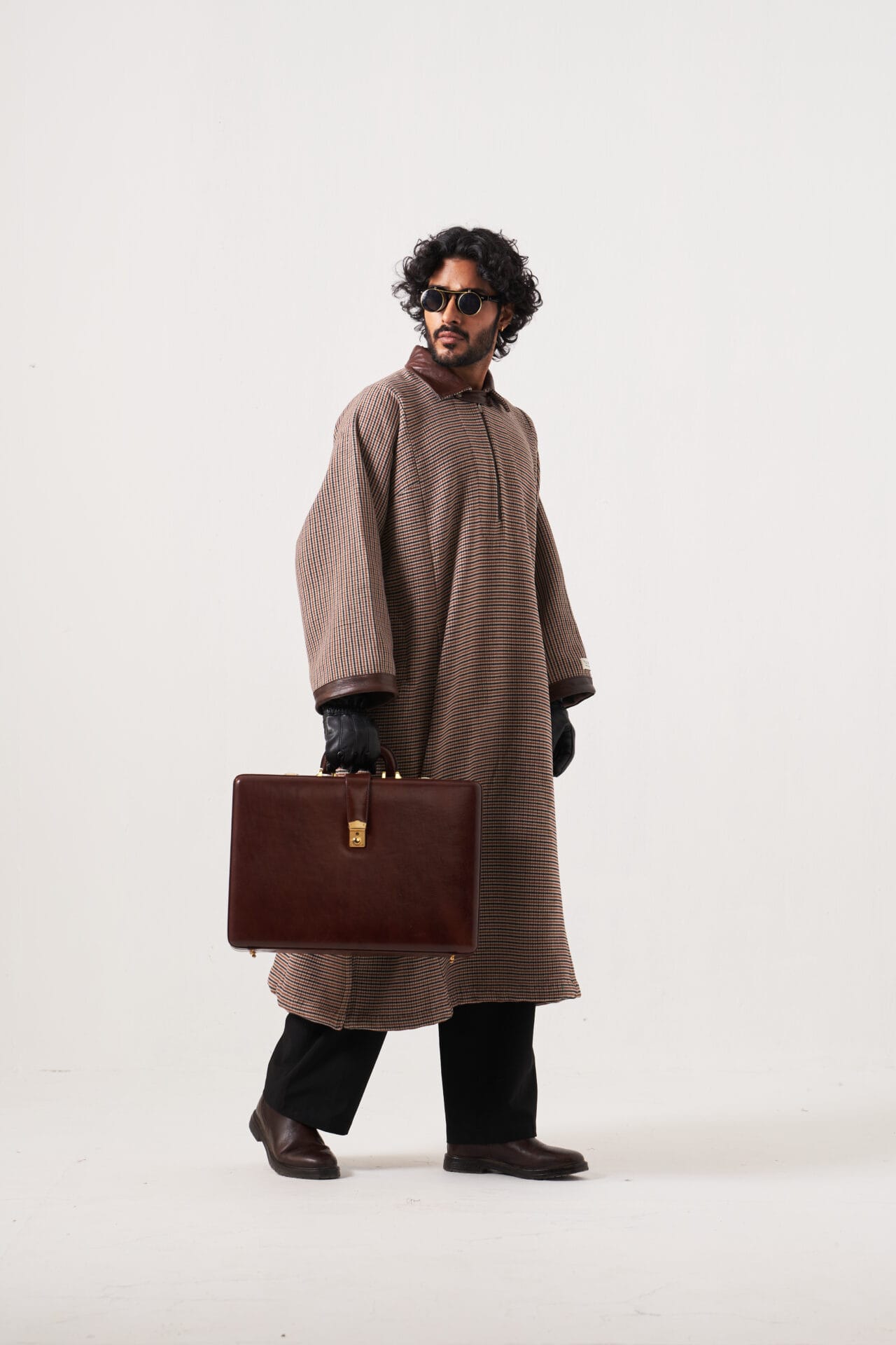 Brown Check Pheran