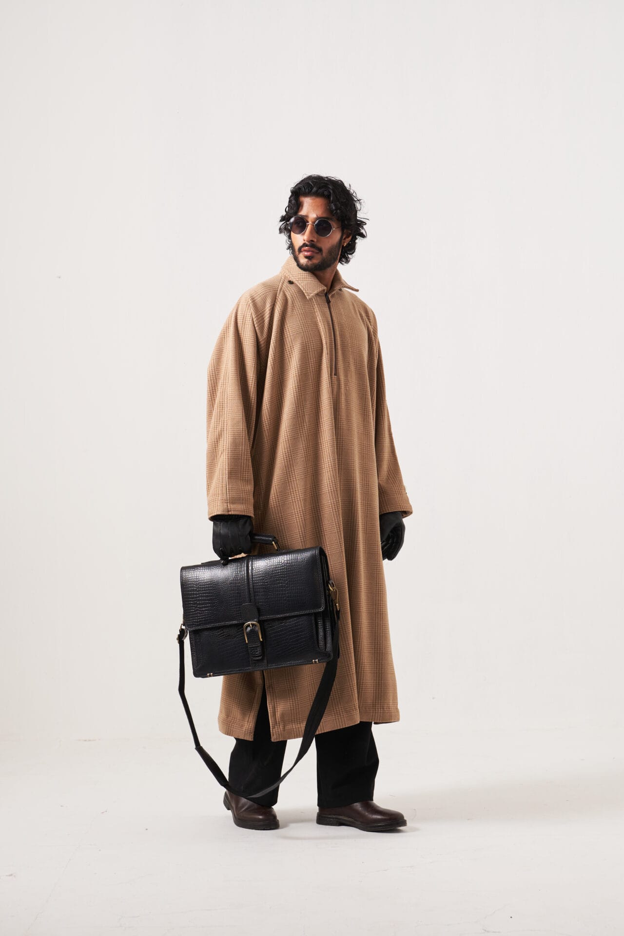 Beige Check Pheran