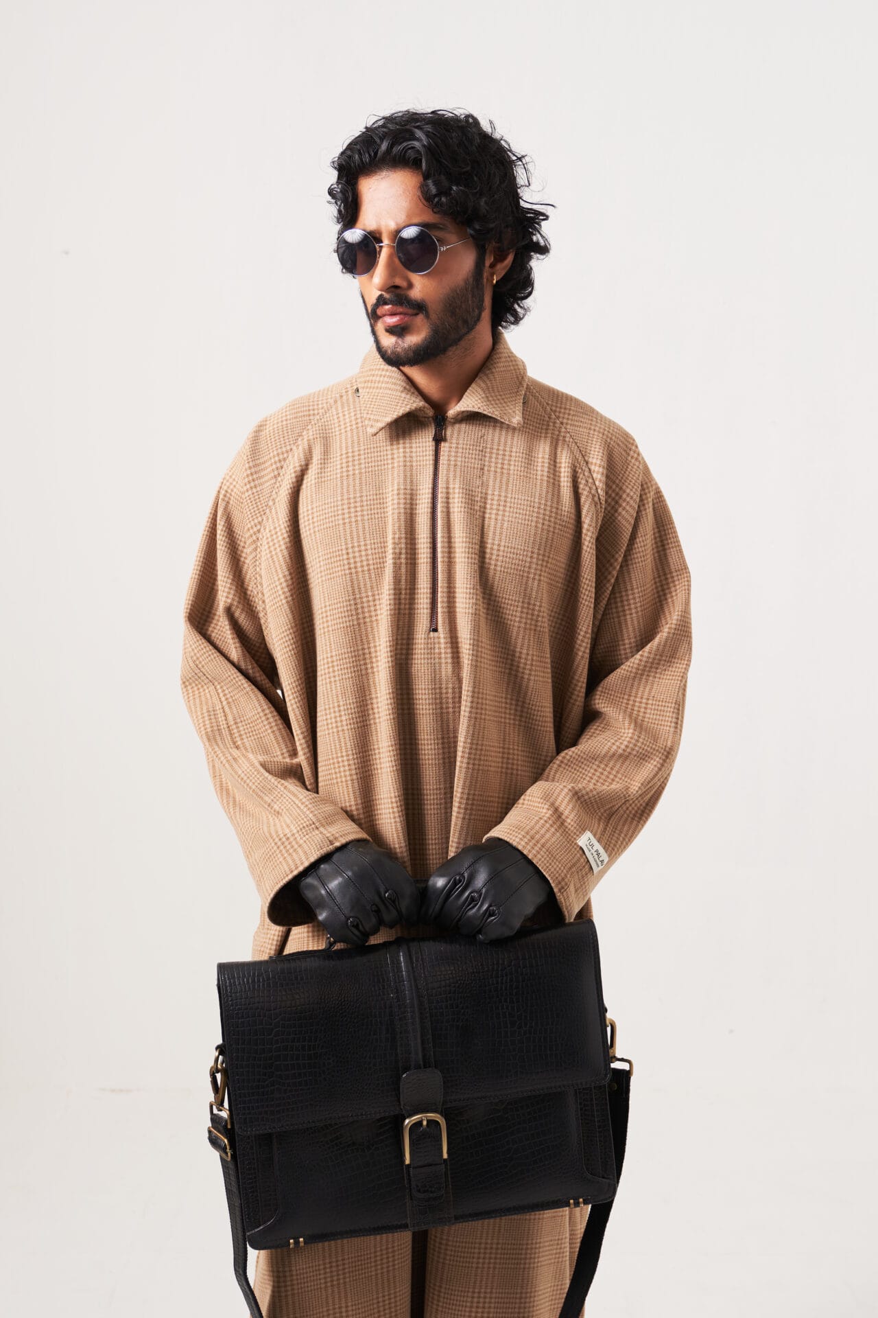 Beige Check Pheran