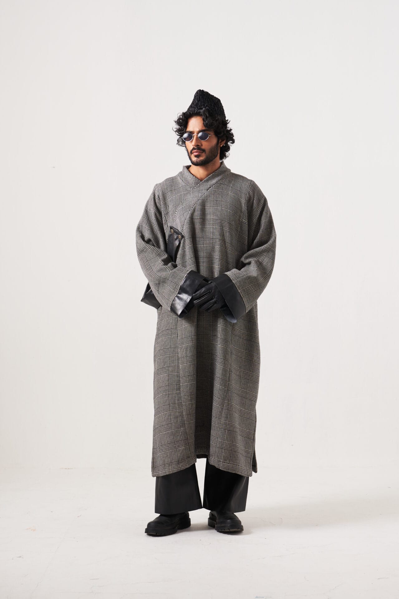 Grey Check Pheran