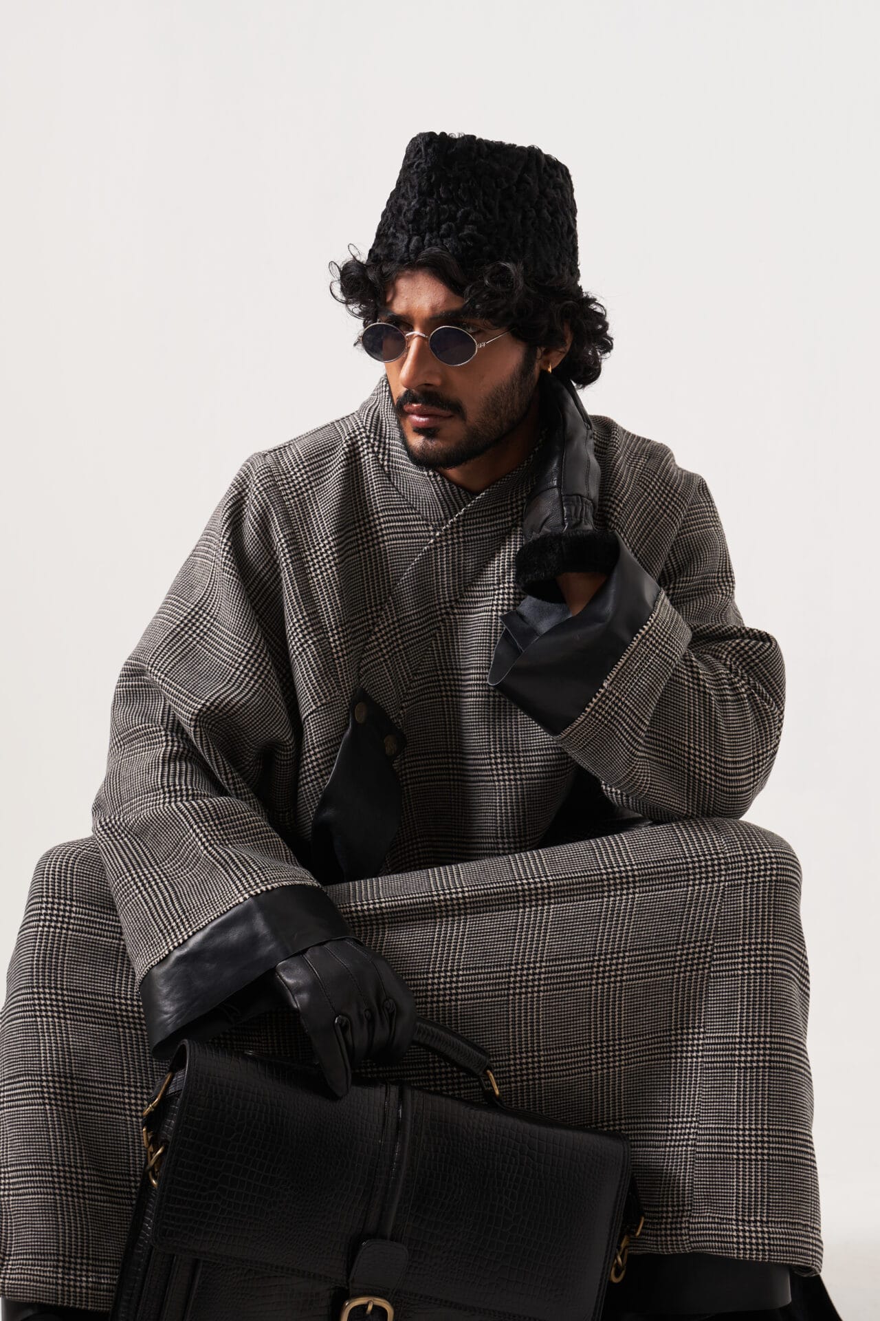 Grey Check Pheran