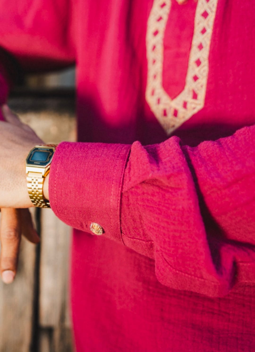 Maroon Tilla Embroiderd Kurta Salwar