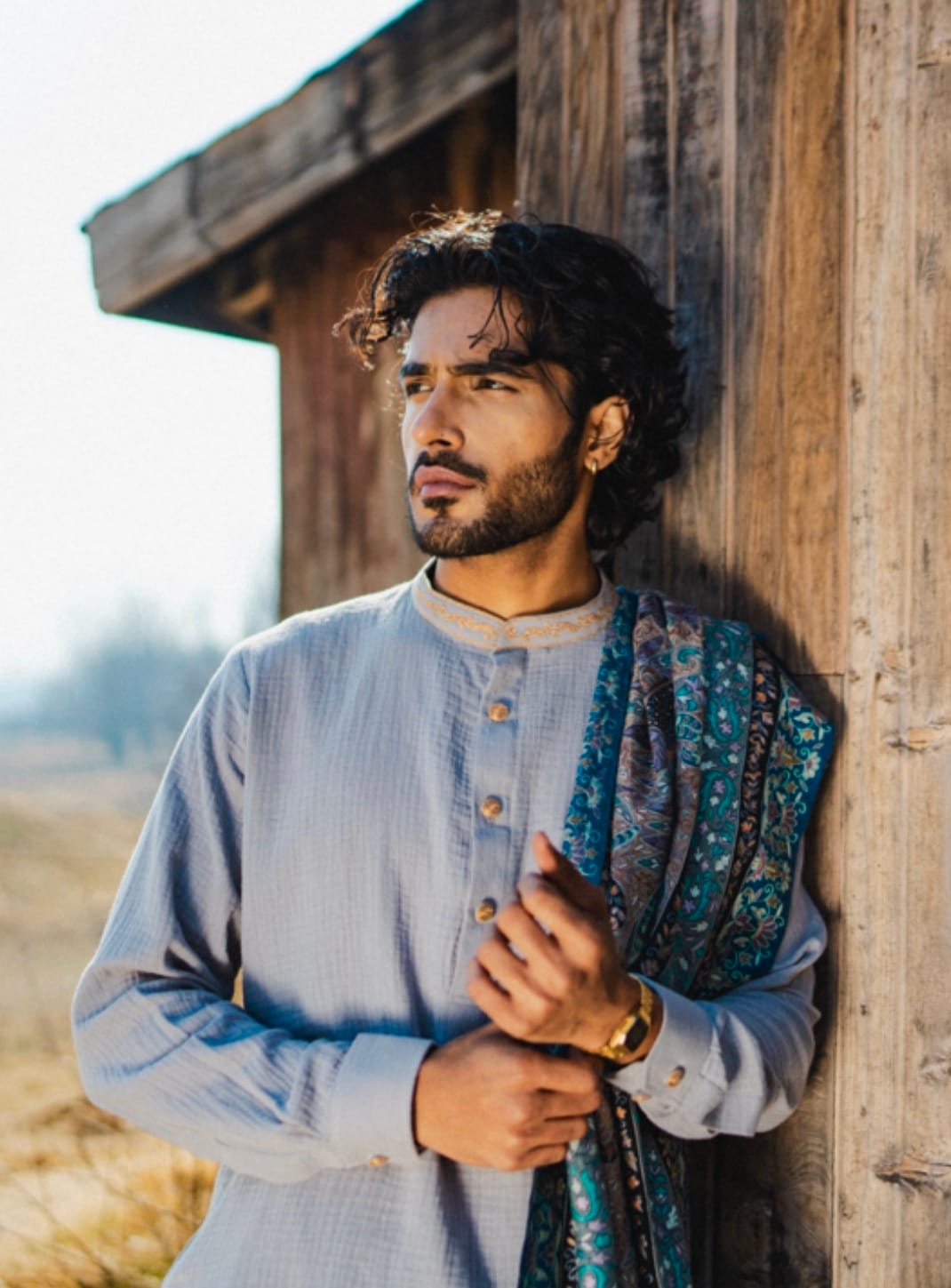 Grey Trim Kurta Salwar