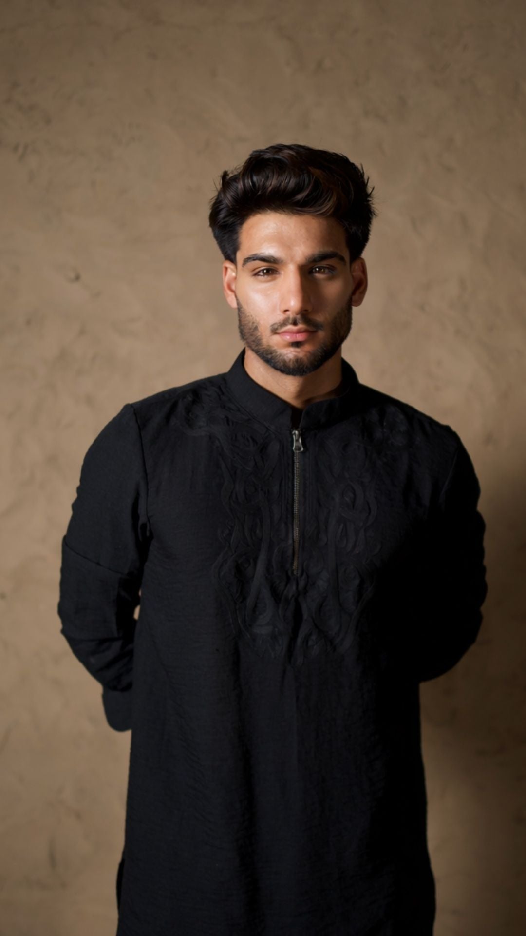 Black Embroidered Kurta Pants