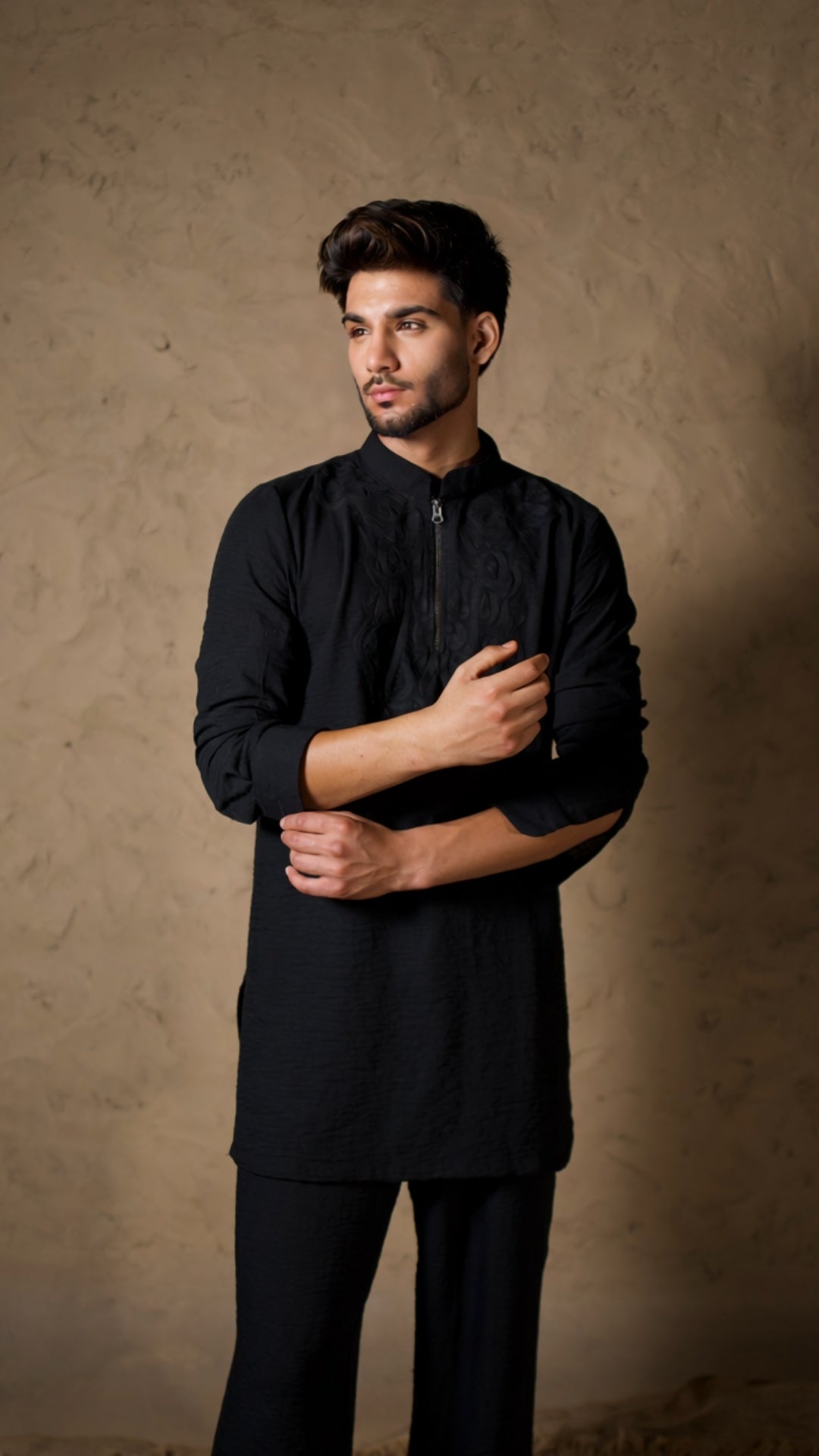 Black Embroidered Kurta Pants