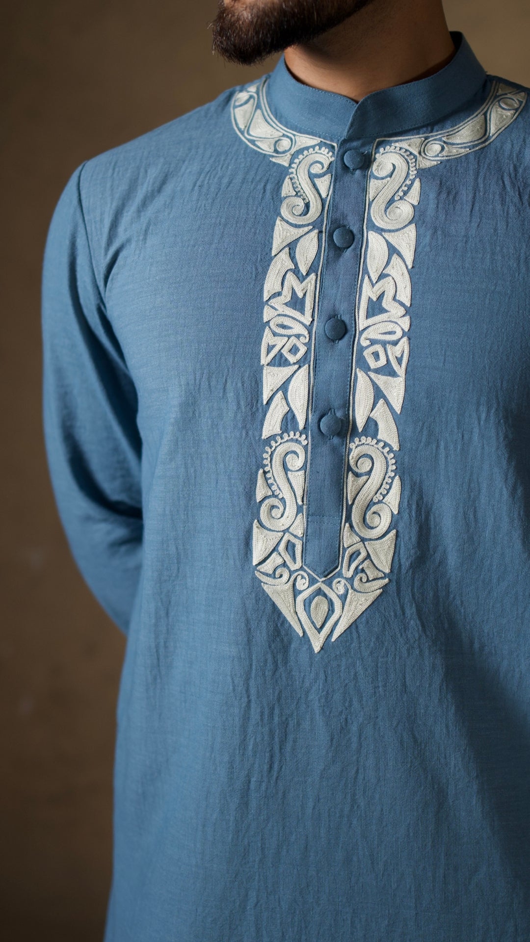 Blue Embroidered Kurta Salwar