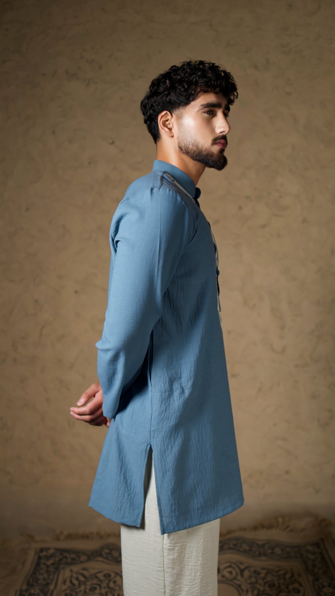 Blue Embroidered Kurta Salwar