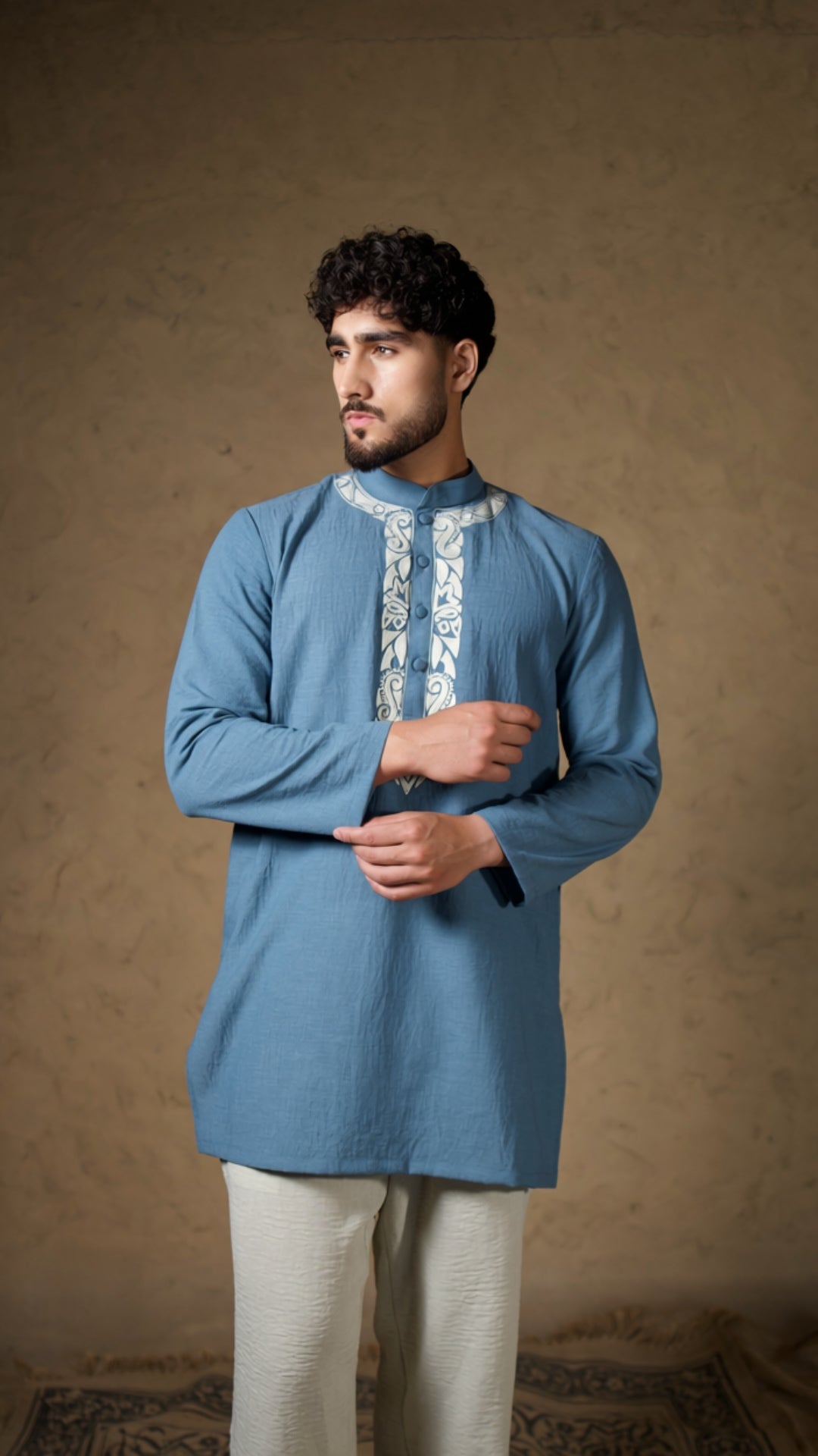 Blue Embroidered Kurta Salwar