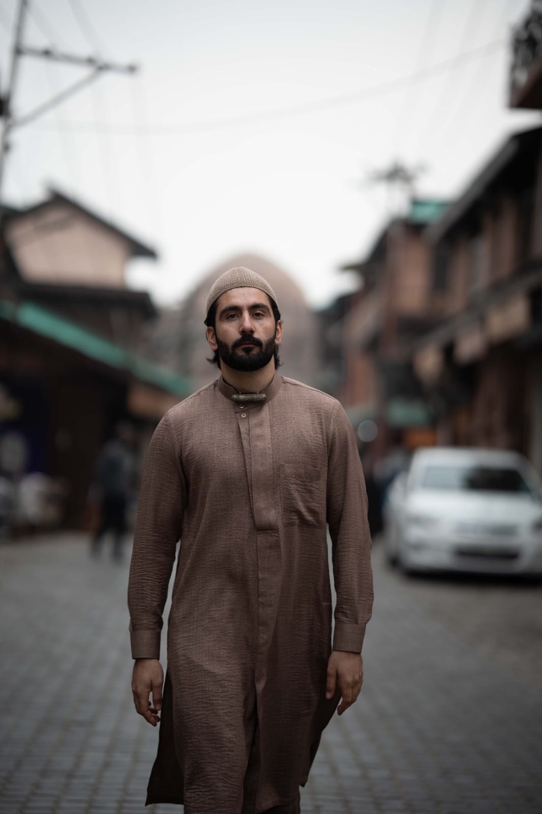 Beige  Kurta Pants
