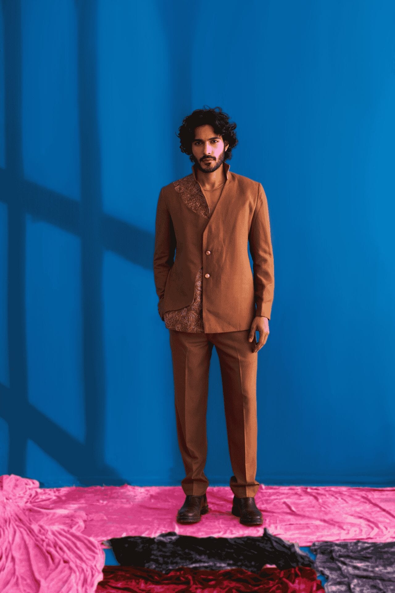 Brown Structured Blazer and Pants