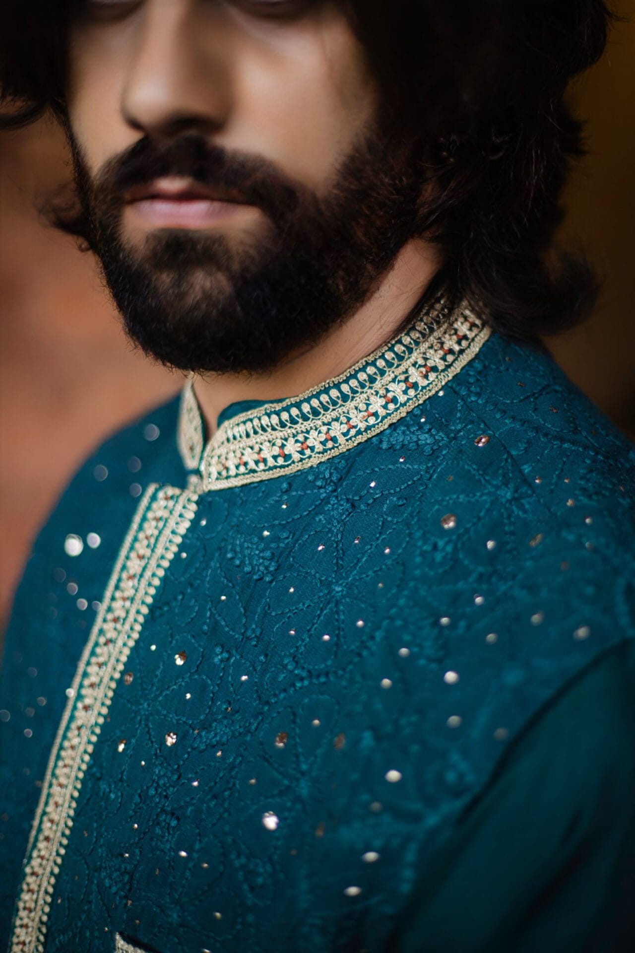 Green Chikankari Waist-Coat set