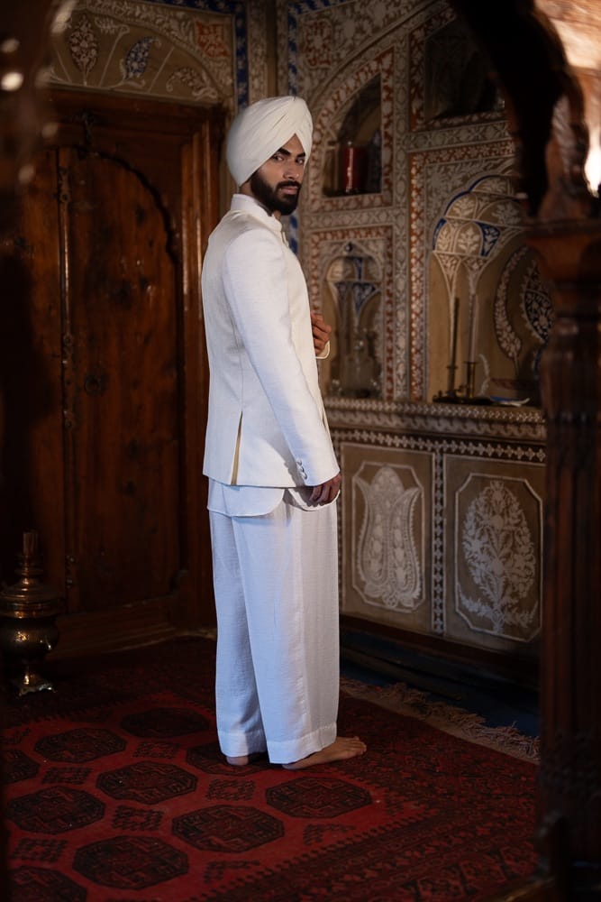 Ivory Bandhgala kurta Pant