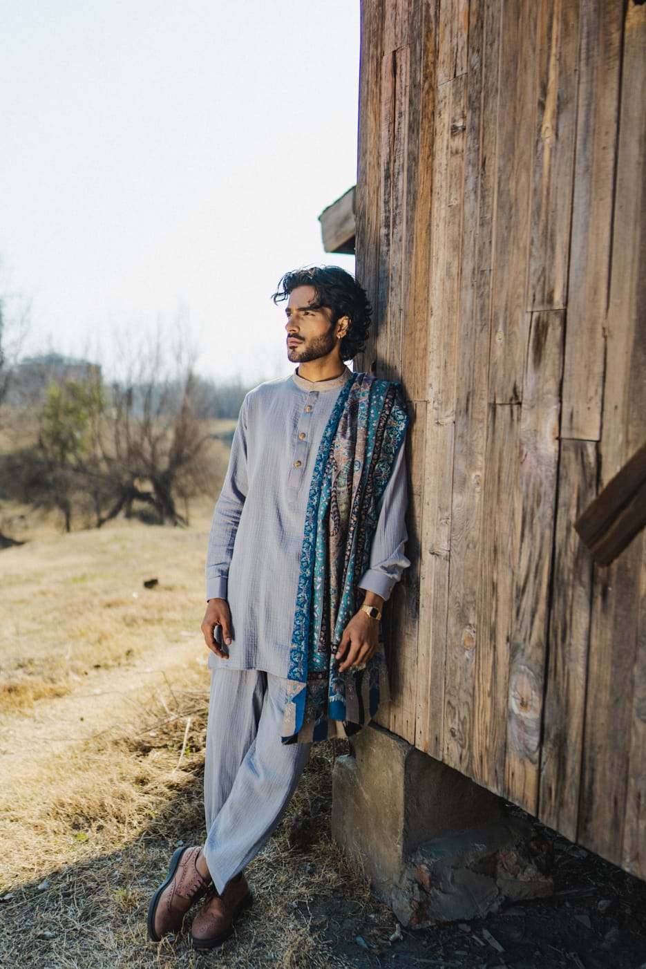 Grey Trim Kurta Salwar