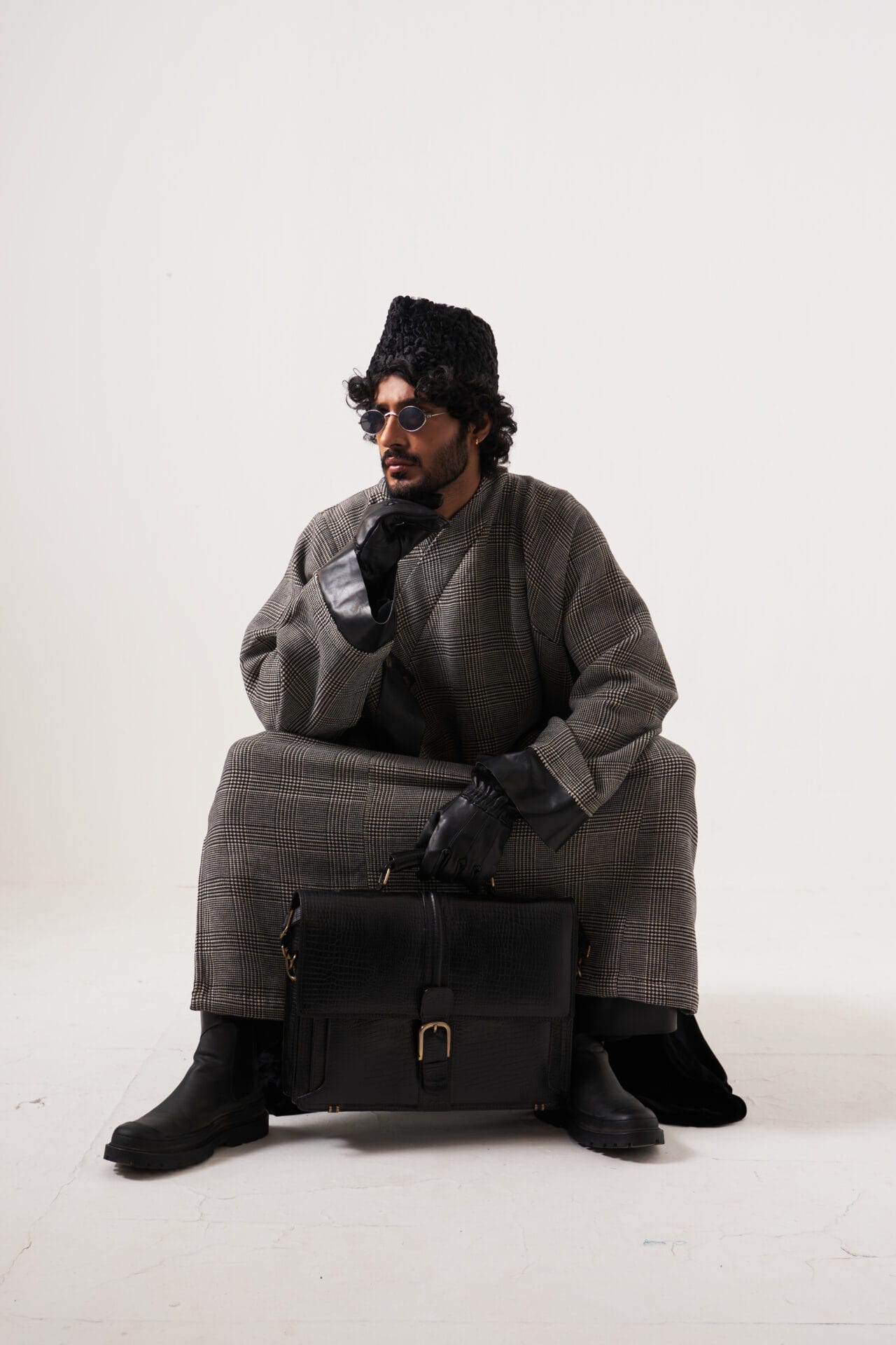 Grey Check Pheran