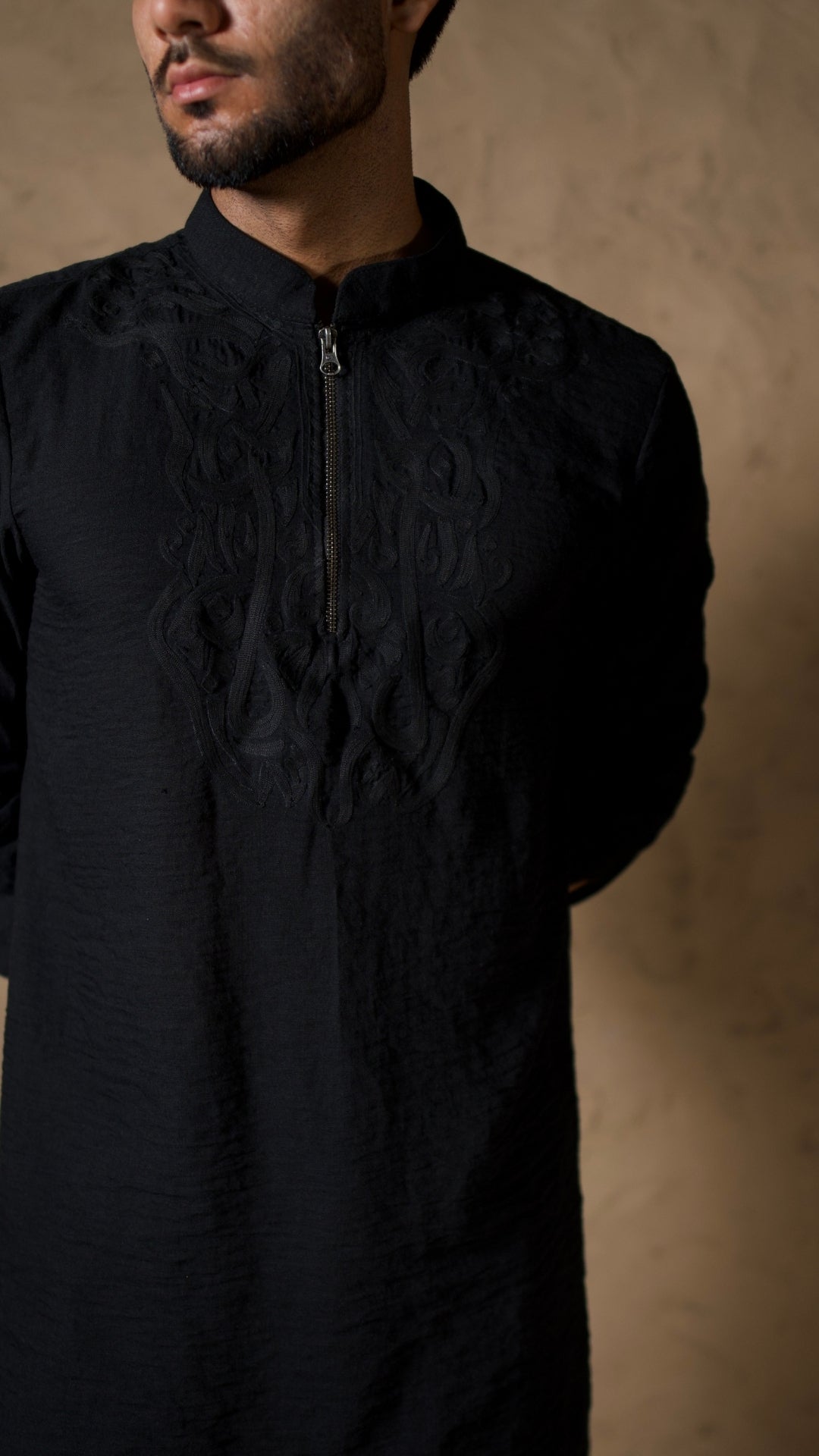 Black Embroidered Kurta Pants