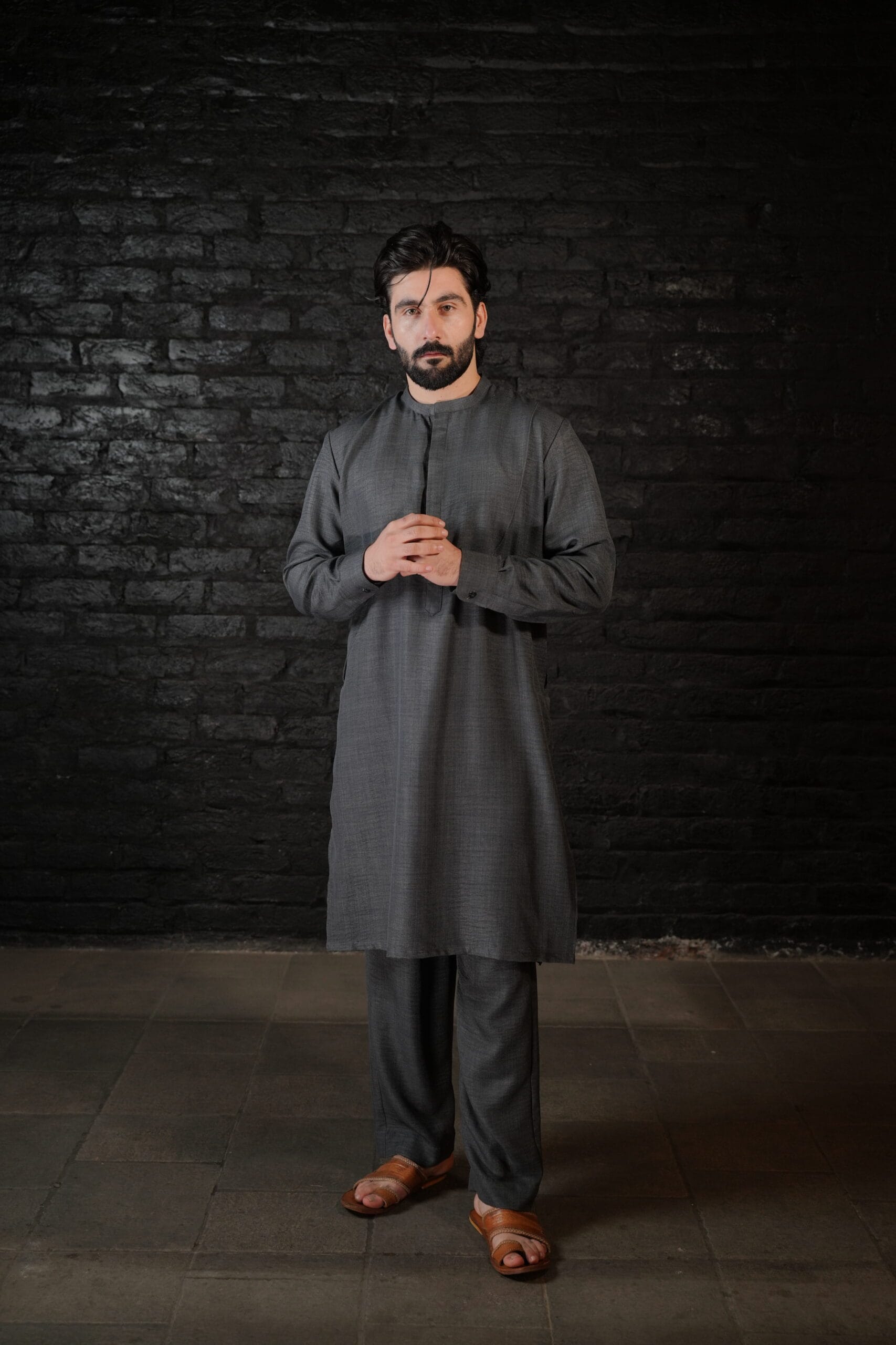 Grey  Kurta Pants