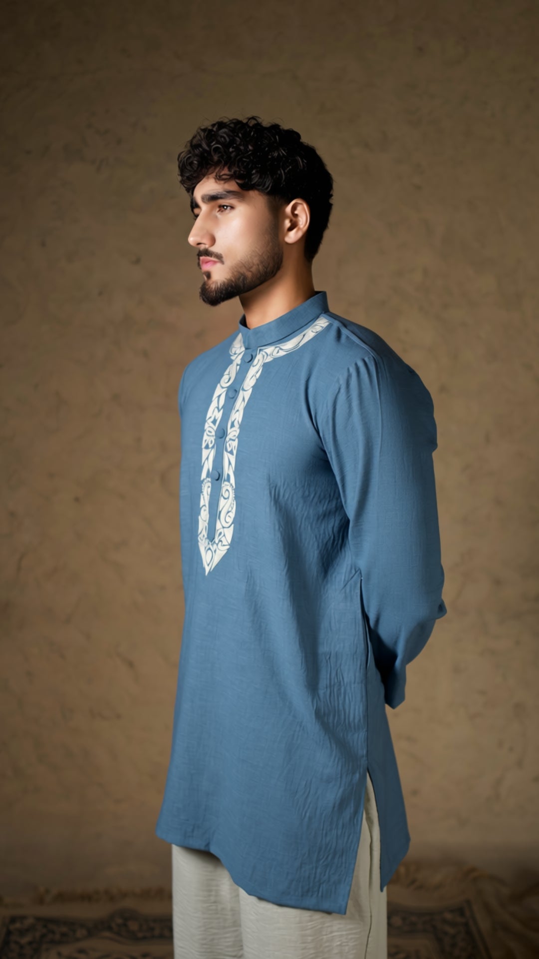 Blue Embroidered Kurta Salwar