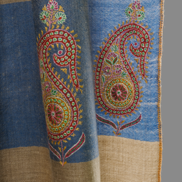 Pure Pashmina Stole handwoven and hand embroidered by Tul Palav (1)