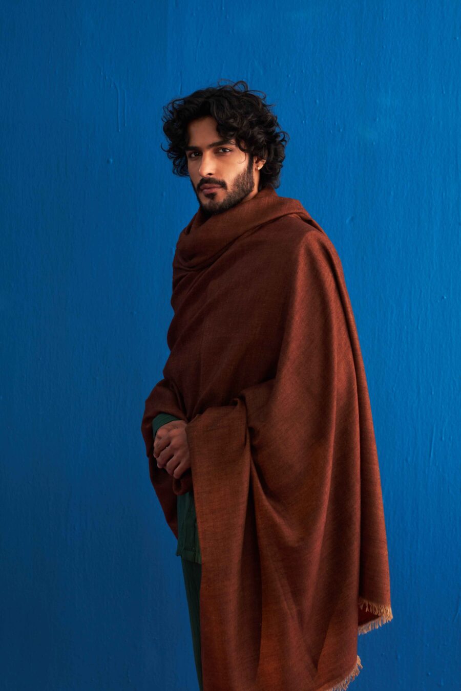 Royal Reversible Handwoven Pashmina Shawl for Man - Image 2