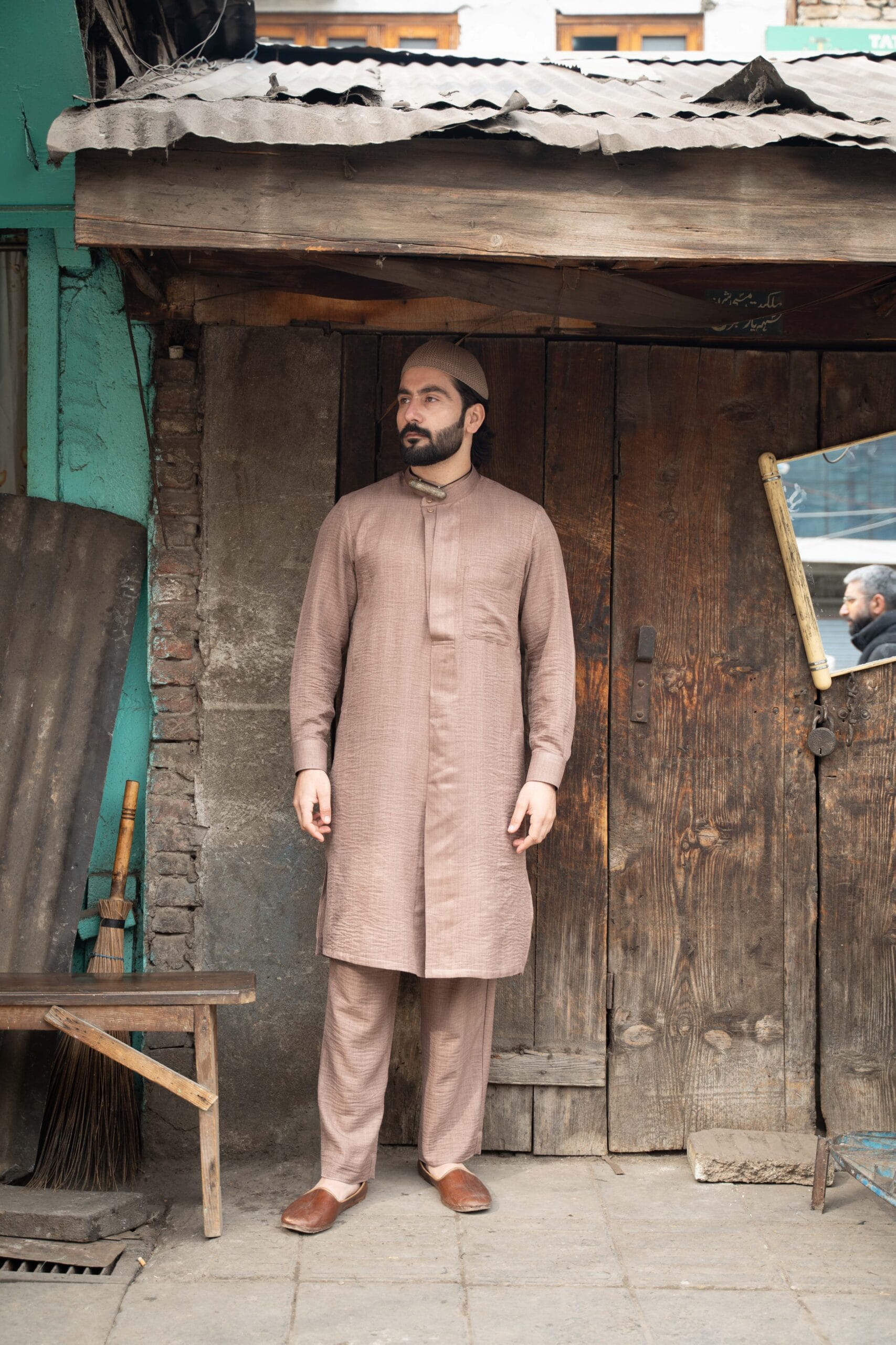 Beige Kurta Pants - Image 2