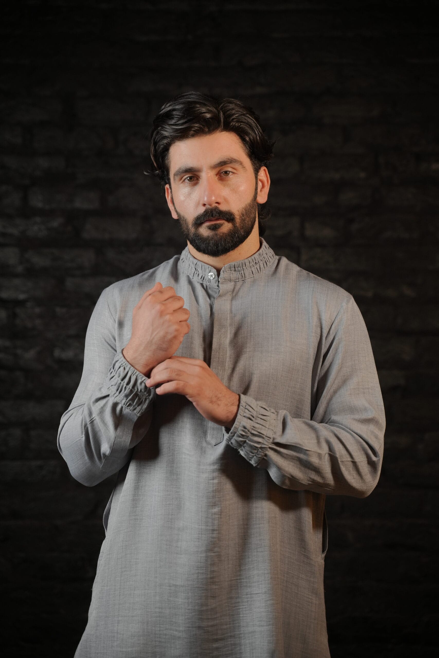 Grey Kurta Salwar - Image 2