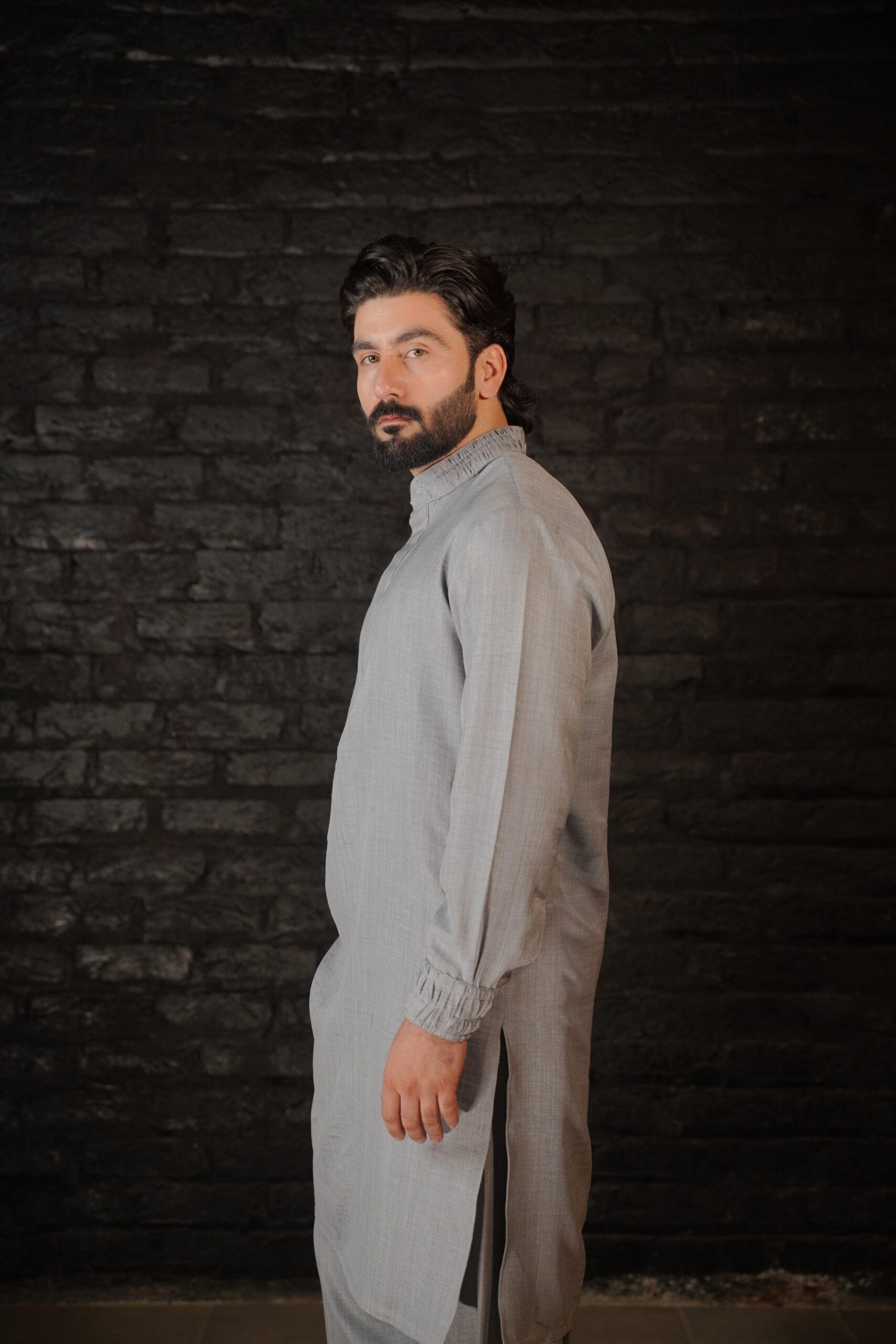 Grey Kurta Salwar - Image 4