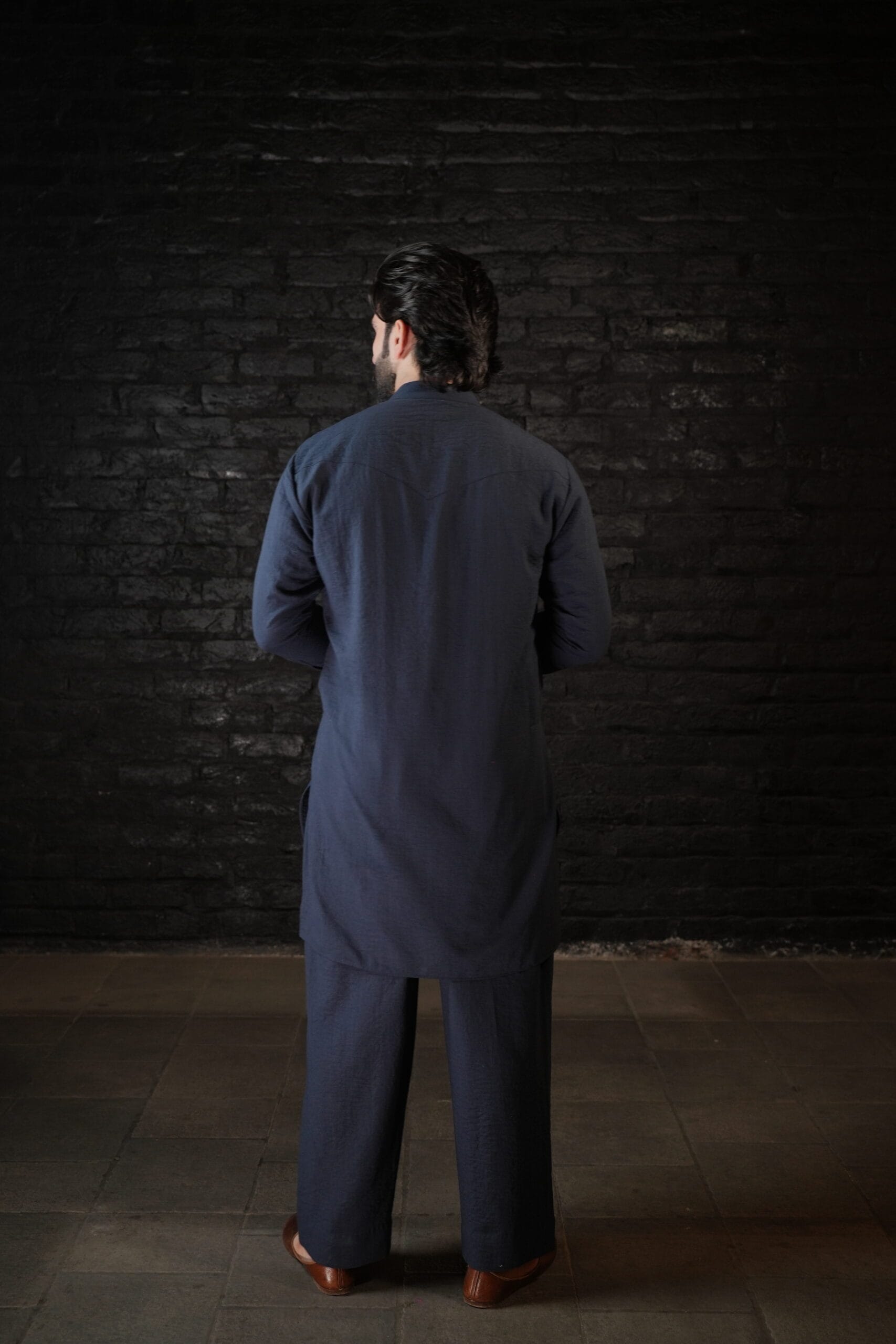 Blue Thread Embroidered Kurta Pants - Image 5